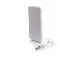 Мобільна батарея (Power Bank) Optima 4111, 10 000 mAh, 2*USB output, 5V 2.1A, колір білий